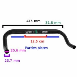 Guidon Corne De Vache Plat Pour Vélo Fixie Et Singlespeed Satori -siège de vélo Grand Magasin guidon corne de vache plat pour velo fixie et singlespeed satori full 5