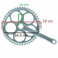 Messingschlager Pédalier Vintage Mono Plateau à Clavette -siège de vélo Grand Magasin pedalier vintage mono plateau a clavette full 3