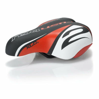 Selle Vélo Grand Confort Enfant Noire Rouge XLC 1 Selle Vélo Grand Confort Enfant Noire Rouge XLC