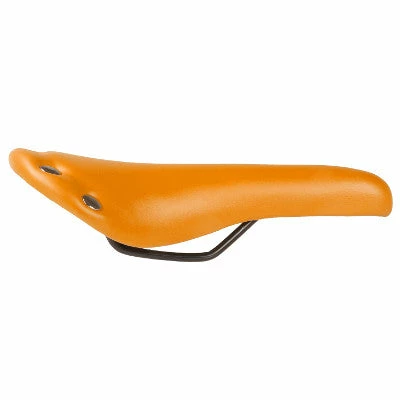 Endzone Selle Vélo Vintage Orange Imitation Cuir Avec Rivets 2 Endzone Selle Vélo Vintage Orange Imitation Cuir Avec Rivets – Image 2